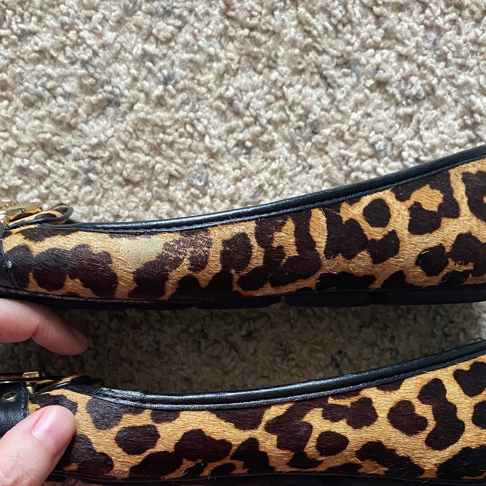 Michael Kors Animal Print Flats with Gold Accent - Picture 10 of 14